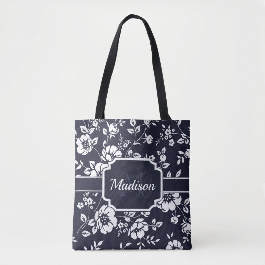 Tote Bag Modèle floral mou (Devant)