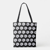 Tote Bag Modèle floral noir et blanc (Dos)