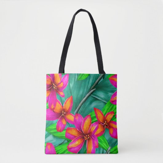 Tote Bag Modèle floral Paradis tropical (Devant)