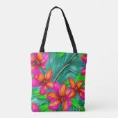 Tote Bag Modèle floral Paradis tropical (Dos)