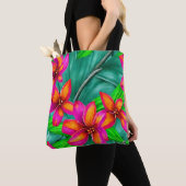 Tote Bag Modèle floral Paradis tropical (De près)