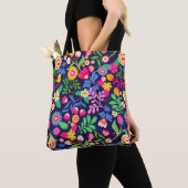 Tote Bag Modèle floral peint à la main exotique-48330 (De près)