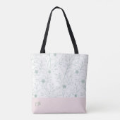 Tote Bag Modèle floral personnalisé (Dos)