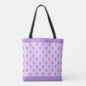 Tote Bag Modèle Floral pourpre (Dos)