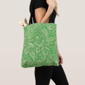 Tote Bag Modèle floral préféré en vert (De près)