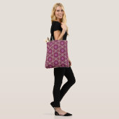 Tote Bag Modèle floral rose (Sur le modèle)