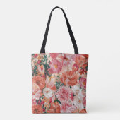 Tote Bag Modèle Floral rose orange (Dos)