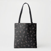 Tote Bag Modèle floral rose volant (Devant)