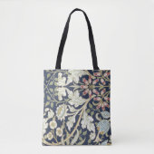Tote Bag Modèle Floral vintage sur bleu (Devant)