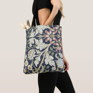 Tote Bag Modèle Floral vintage sur bleu