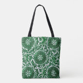 Tote Bag Modèle floral vintage vert (Dos)