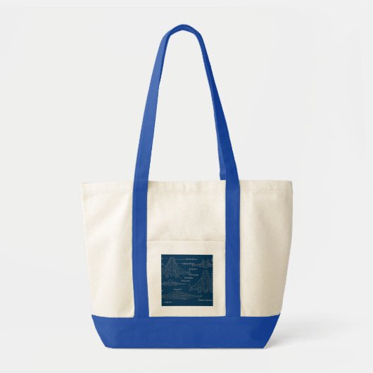 Tote Bag "Modèle futuriste d'architecture spatiale" (Devant)
