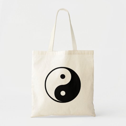 Tote Bag Modèle noir et blanc d'illustration de Yin Yang (Devant)