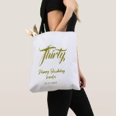 Tote Bag modèle or 30e anniversaire ajouter nom date année  (De près)