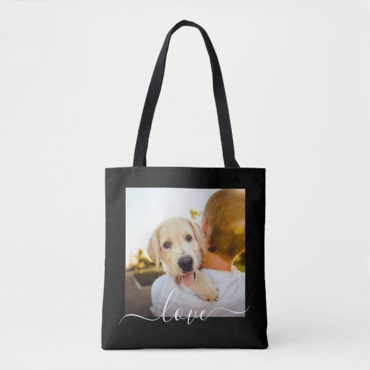 Tote Bag Modèle photo Love Texte noir Carry (Devant)