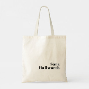 Tote Bag Modèle Tot Rétro Moderne Minimaliste Nom ou Entrep