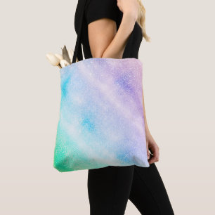 Tote Bag Modèle vitreux ombre Blue Purple Glitter