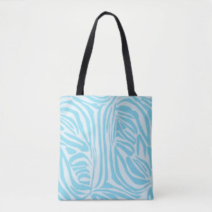 Tote Bag Modèle Zèbre Bleu