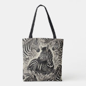 Tote Bag Modèle Zèbre Vintage mou (Dos)
