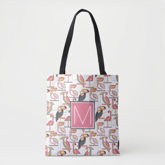 Tote Bag Modelez avec les oiseaux tropicaux que | ajoutent (Devant)
