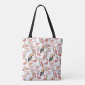 Tote Bag Modelez avec les oiseaux tropicaux que | ajoutent (Dos)