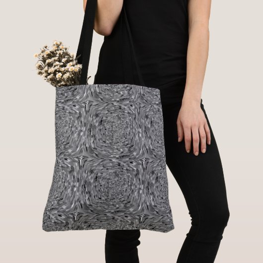Tote Bag MODERN abstract draw in-light-gray-black- (De près)