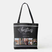 Tote Bag Modern Besties Photo Collage Black and White (Dos)