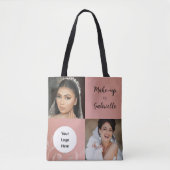 Tote Bag Modern Botanical Dusty Rose Boho Photo Script Logo (Devant)