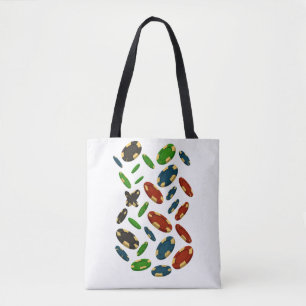 Tote Bag "Modern Casino Chips 3D Art Design"