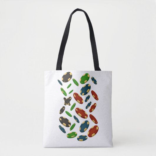 Tote Bag "Modern Casino Chips 3D Art Design" (Devant)