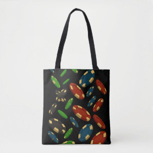 Tote Bag "Modern Casino Chips 3D Art Design"