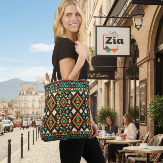 Tote Bag Modern Geometric Southwest Style