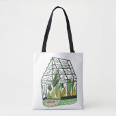 Tote Bag Modern Green Botanical Green House (Devant)
