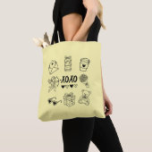Tote Bag Modern Hand-Drawn Valentine Icons  (De près)
