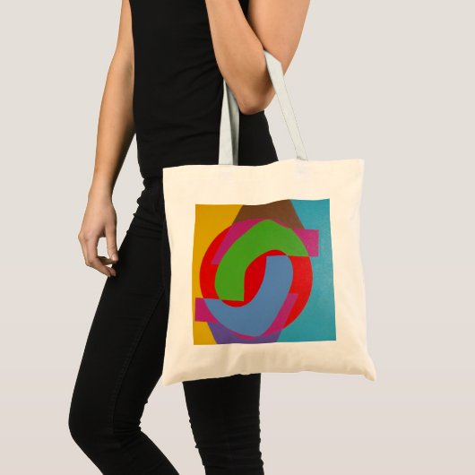 Tote Bag Modern Interlocking Shapes Tiny Tote (Devant (produit))