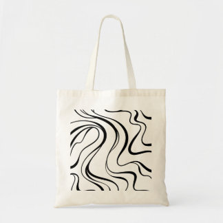 Tote Bag Modern Minimalist Organic Fluid Line Art Aesthetic