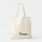 Tote Bag Modern Name | Minimalist Stylish Monogram Design (Dos)