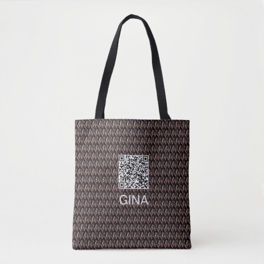 Tote Bag  Modern Retro Pattern Personalize  (Devant)