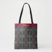 Tote Bag Modern Tribal Ethnic Geometric Pattern (Devant)