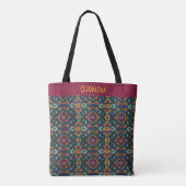 Tote Bag Modern Tribal Ethnic Geometric Pattern (Dos)