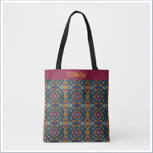 Tote Bag Modern Tribal Ethnic Geometric Pattern