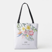 Tote Bag Modern Tropical Floral Monstera (Dos)