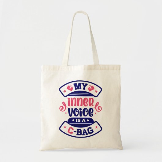 Tote Bag Modern Typography funny Quotes (Devant)