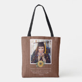 Tote Bag Moderne 4 Photo Collage Tournesol graduation (Dos)