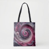 Tote Bag Moderne Abstrait simple torse rose et violet (Devant)