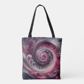 Tote Bag Moderne Abstrait simple torse rose et violet (Dos)
