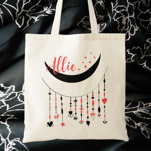 Tote Bag Moderne Boho Lune & Étoiles Tendance