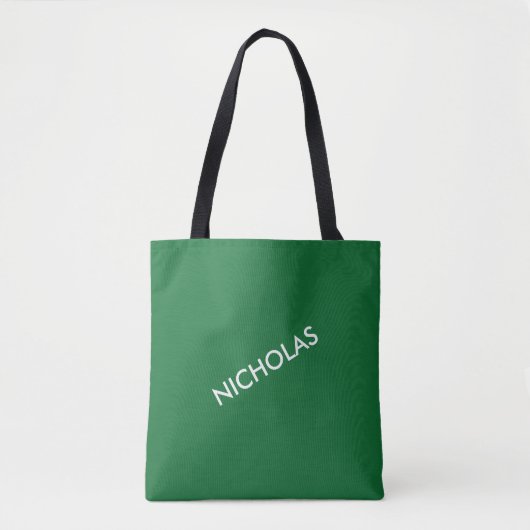 Tote Bag Moderne Chic Vous L'Appelez Personnalisé Vert (Devant)