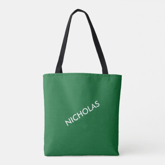 Tote Bag Moderne Chic Vous L'Appelez Personnalisé Vert (Dos)