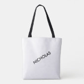 Tote Bag Moderne Chic Vous Le Nommez Blanc Personnalisé (Dos)